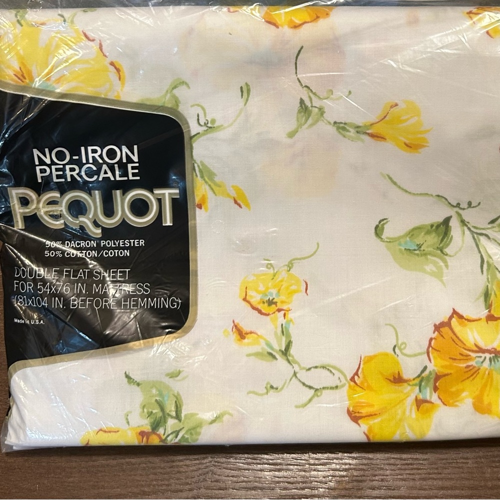 Vintage Springs Floral No Iron Double Flat Sheet 54 X 76